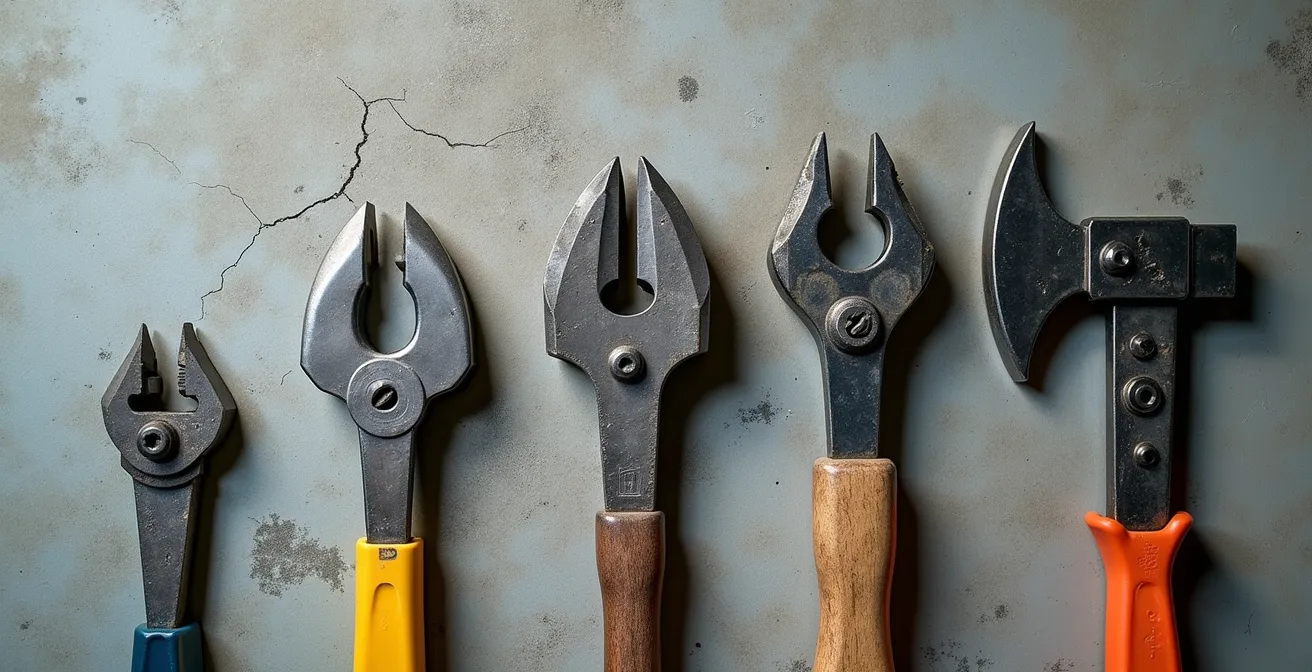 Outils de coupe alignés du plus petit au plus gros